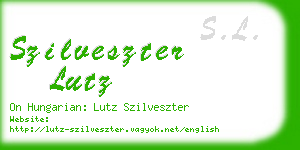 szilveszter lutz business card